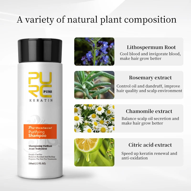 Hair Purifying Shampoo Conditioner Keratin