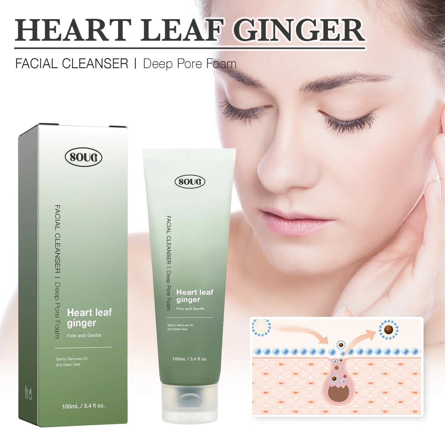 Facial Cleanser Moisture Cleansing Foam Deep