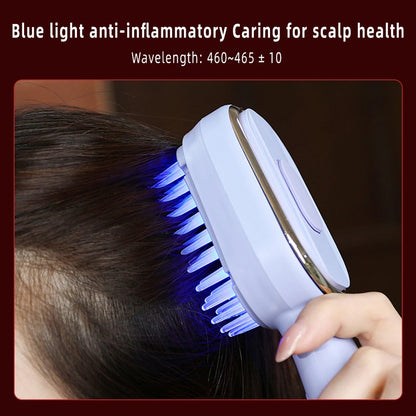 Peigne de massage à lumière bleue et rouge contre la chute des cheveux