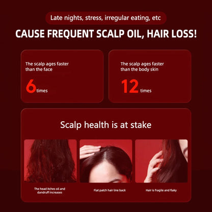 Peigne de massage à lumière bleue et rouge contre la chute des cheveux