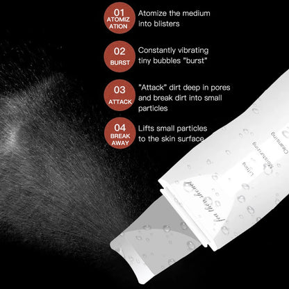 Ultrasonic Skin Scrubber Ance Pore Cleaner