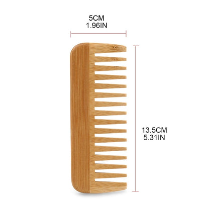 Natural Bamboo Wide Tooth Comb