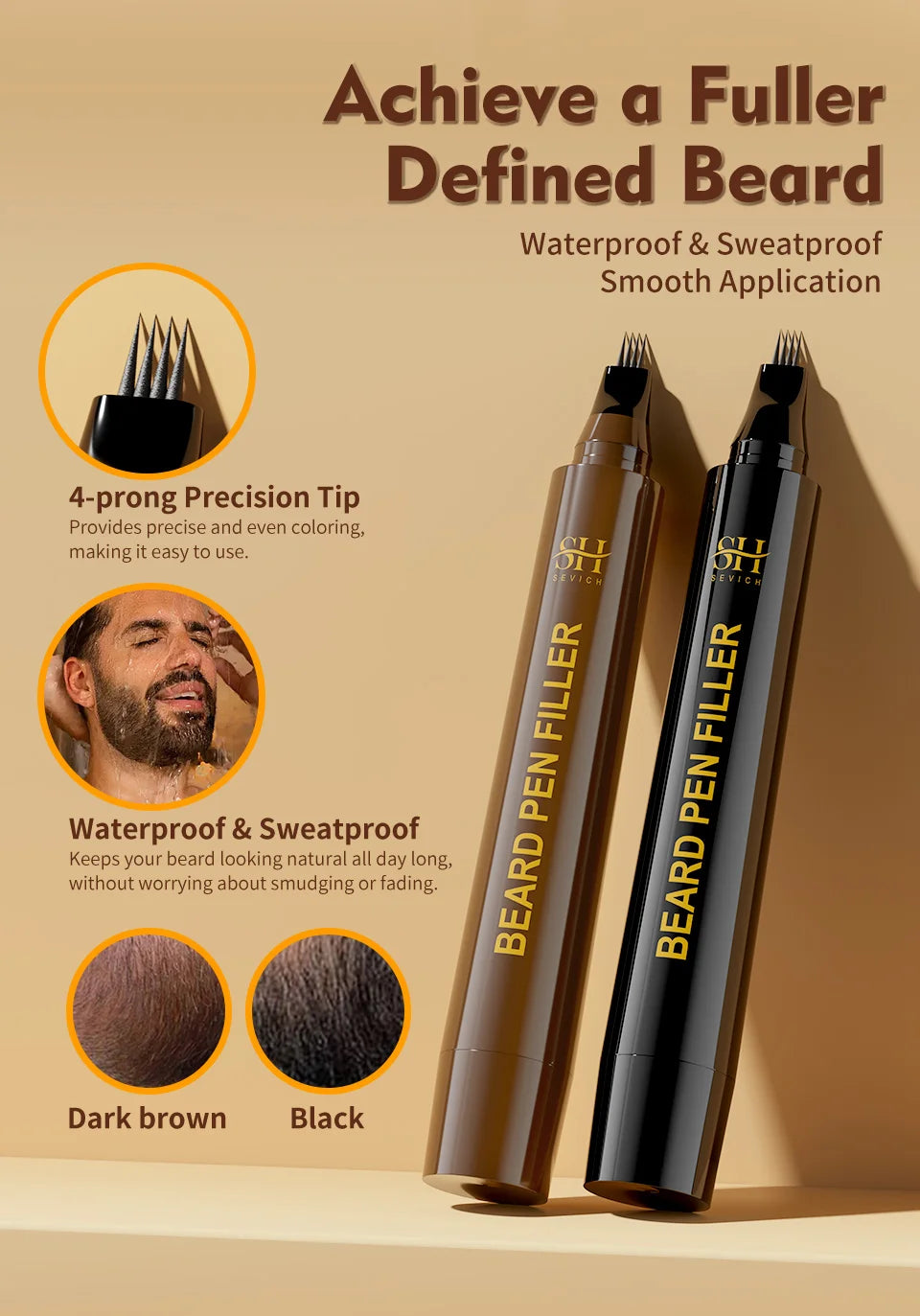 Waterproof Beard Pen Filler