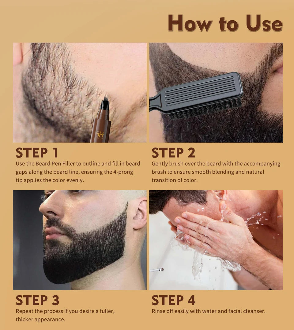 Waterproof Beard Pen Filler